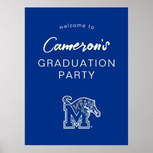 Memphis Tigers Mascot with Block M Logo Poster