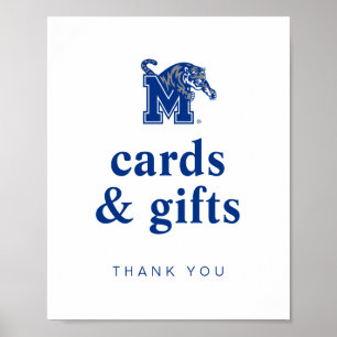 Memphis Tigers Mascot with Block M Logo Poster