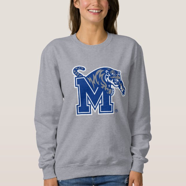 Memphis Tigers Mascot with Block M Logo Sweatshirt (Front)