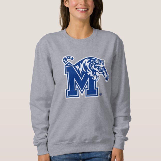 Memphis Tigers Mascot with Block M Logo Sweatshirt (Front)