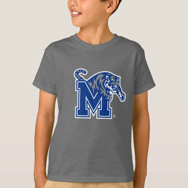 Memphis Tigers Mascot with Block M Logo T-Shirt (Front)