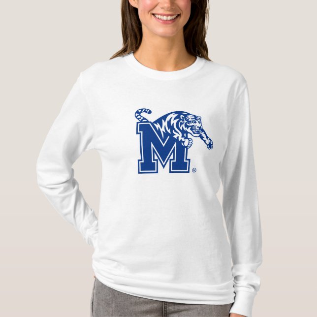 Memphis Tigers Mascot with Block M Logo T-Shirt (Front)