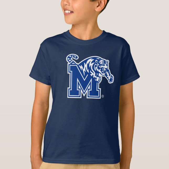 Memphis Tigers Mascot with Block M Logo T-Shirt (Front)