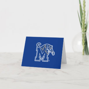 Memphis Tigers Mascot with Block M Logo Thank You Card