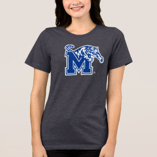 Memphis Tigers Mascot with Block M Logo Tri-Blend Shirt