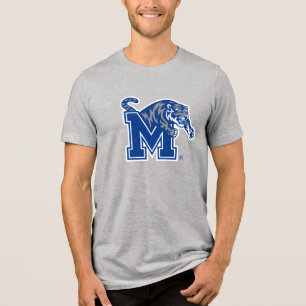 Memphis Tigers Mascot with Block M Logo Tri-Blend Shirt