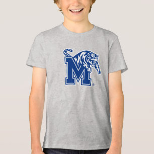 Memphis Tigers Mascot with Block M Logo Tri-Blend Shirt