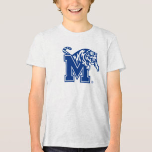 Memphis Tigers Mascot with Block M Logo Tri-Blend Shirt