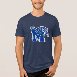 Memphis Tigers Mascot with Block M Logo Tri-Blend Shirt