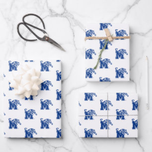 Memphis Tigers Mascot with Block M Logo Wrapping Paper Sheets