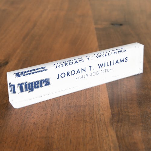 Memphis Tigers Word Mark Distressed Desk Name Plate