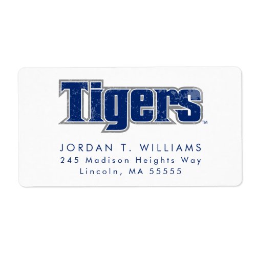 Memphis Tigers Word Mark Distressed Label