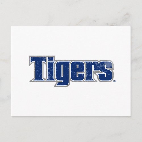 Memphis Tigers Word Mark Distressed Postcard