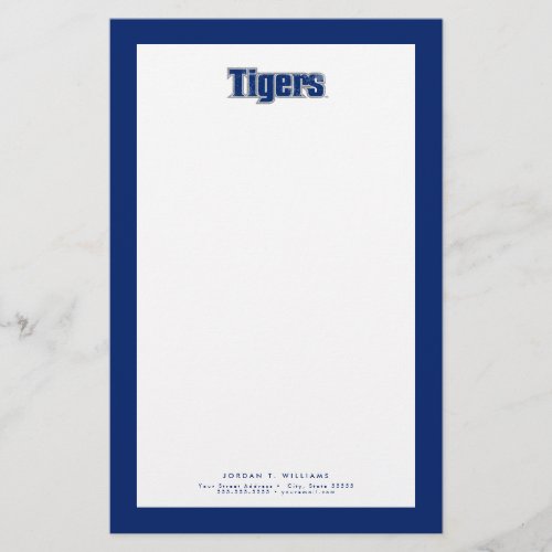 Memphis Tigers Word Mark Distressed Stationery