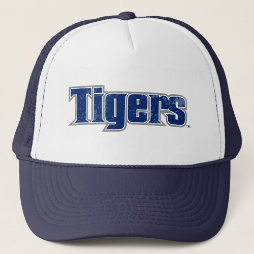 Memphis Tigers Word Mark Distressed Trucker Hat