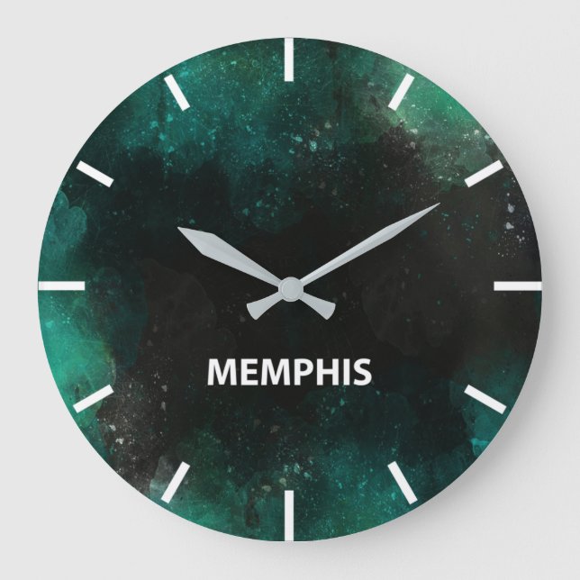 Memphis Time Zone Newsroom Wall Large Clock (Front)