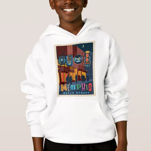 Memphis, TN | Beale Street Neon Hoodie (Front)