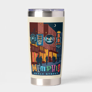 Memphis, TN Beale Street Neon Insulated Tumbler