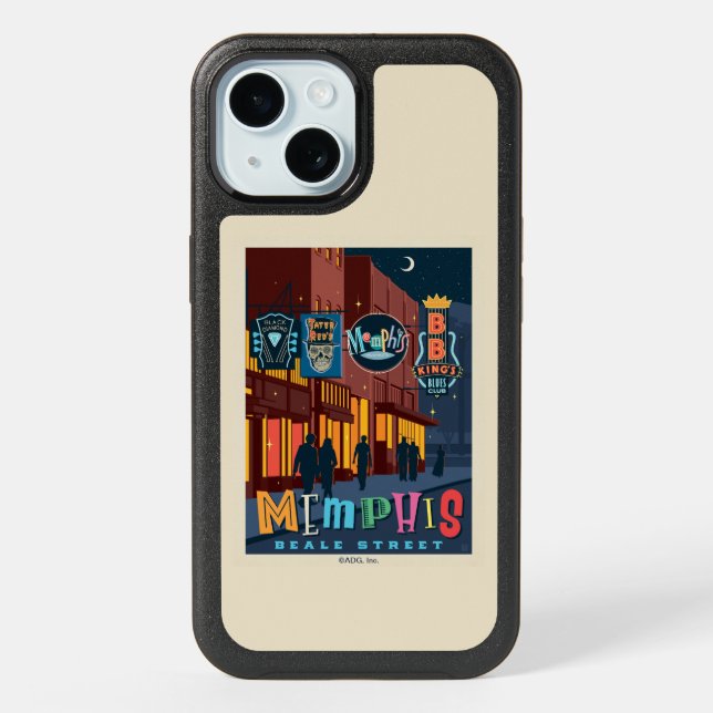 Memphis, TN | Beale Street Neon iPhone 15 Case (Back)