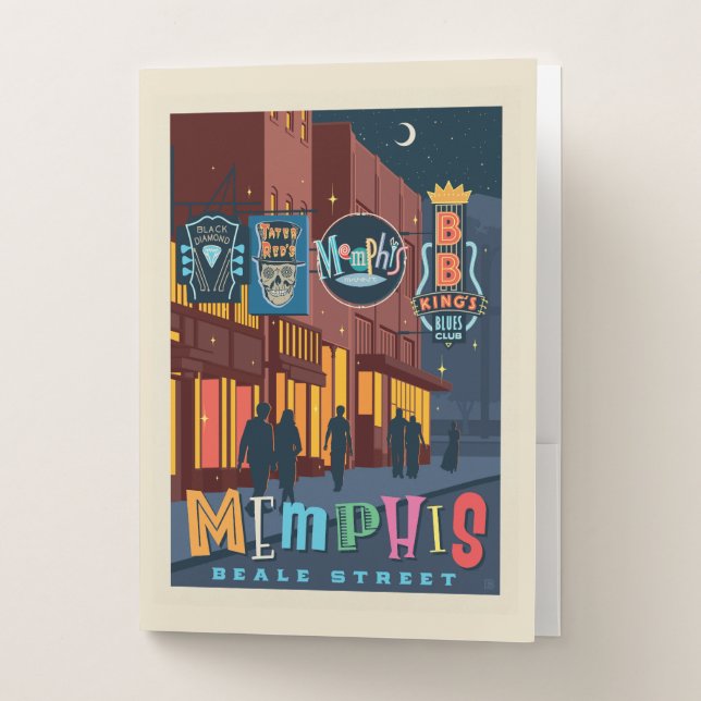 Memphis, TN | Beale Street Neon Pocket Folder (Front)