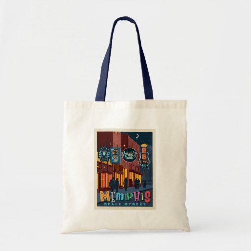 Memphis TN  Beale Street Neon Tote Bag