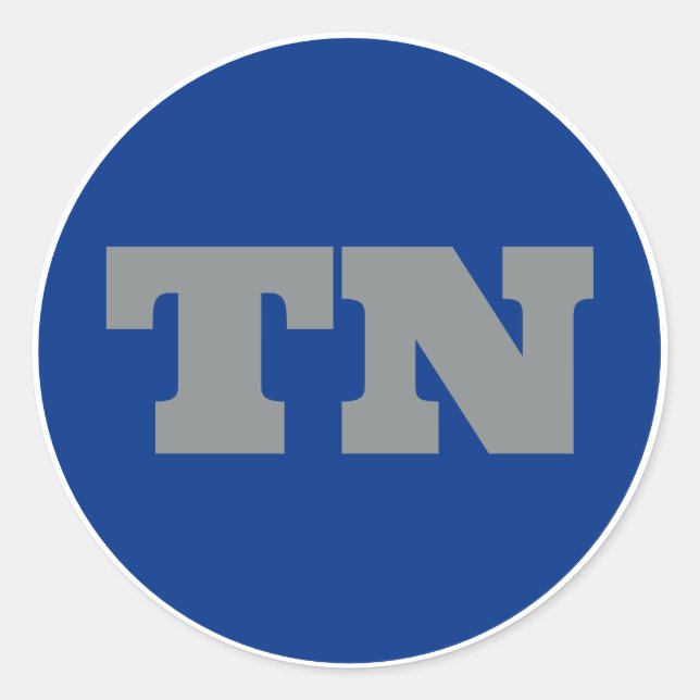 Memphis (TN) - Blue x Gray x White Classic Round Sticker (Front)