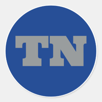 Memphis (TN) - Blue x Gray x White Classic Round Sticker