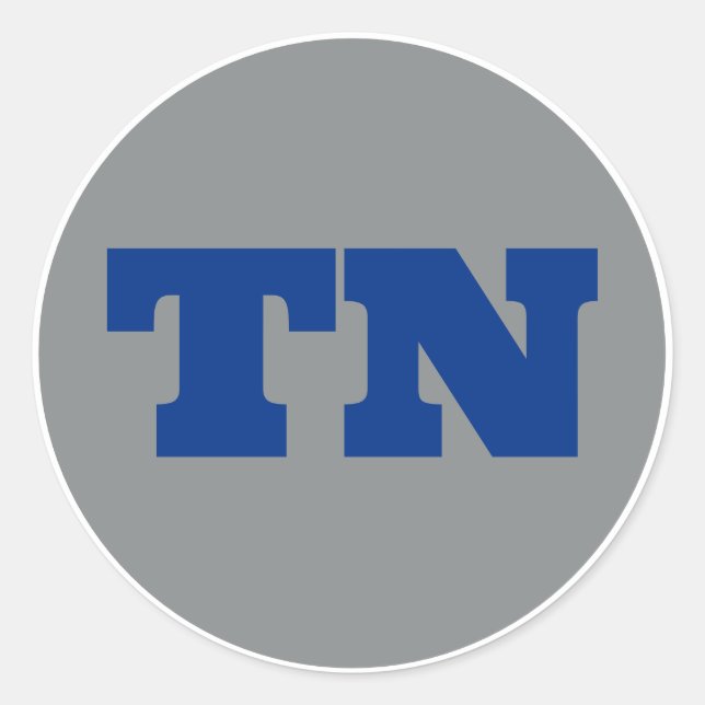 Memphis (TN) - Gray x Blue x White Classic Round Sticker (Front)