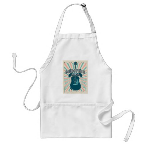 Memphis TN Guitar Series  Rock_N_Roll Adult Apron