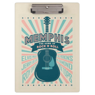 Memphis, TN: Guitar Series Rock-N-Roll Clipboard