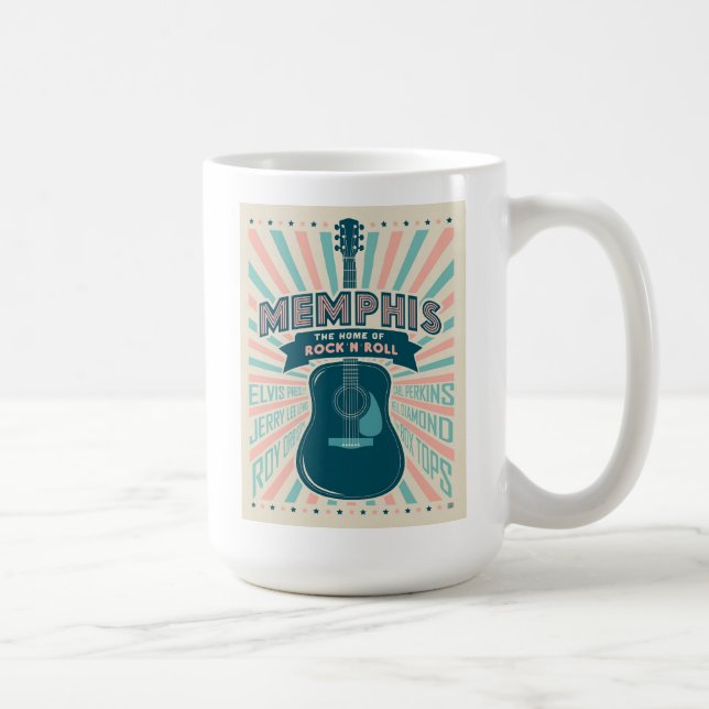 Memphis, TN: Guitar Series | Rock-N-Roll Coffee Mug (Right)