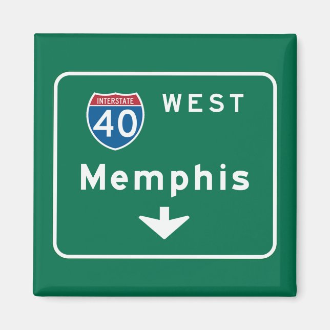 Memphis, TN Road Sign Magnet (Front)