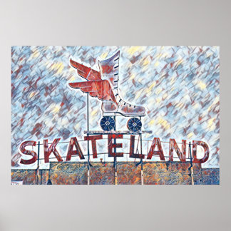 Memphis, TN Skateland painting Poster