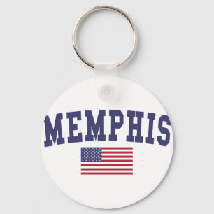 Memphis US Flag Keychain