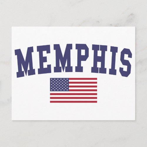 Memphis US Flag Postcard