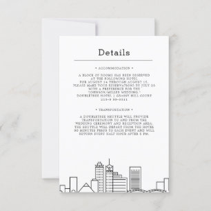 Memphis Wedding Guest Details Invitation
