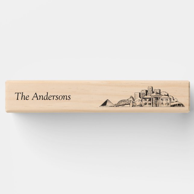 Memphis Wedding Guestbook Custom Lawn Game Topple Tower (Front)