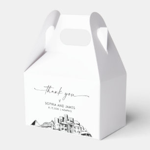 Memphis Wedding Personalized Favor Box