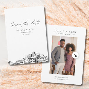 Memphis Wedding Save the Date Downtown Wedding Invitation