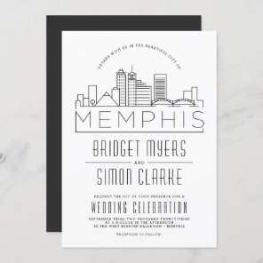 Memphis Wedding | Stylized Skyline Invitation