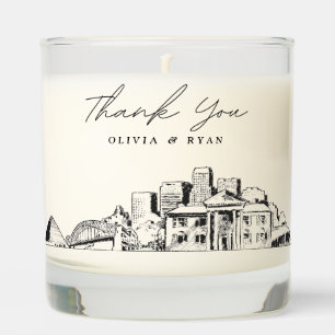 Memphis Wedding Thank You Gift Custom Candle