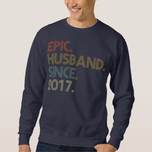 Men 5th Wedding Anniversary s Epic Husband Since Sweatshirt