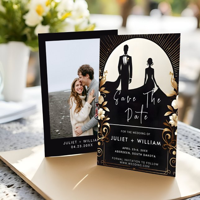 Men Adult Tuxedo Bold Black Tie Wedding Save The Date (Creator Uploaded)