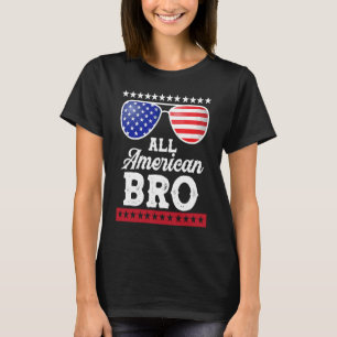 Men All American Bro 4th of July Family Matching S T-Shirt