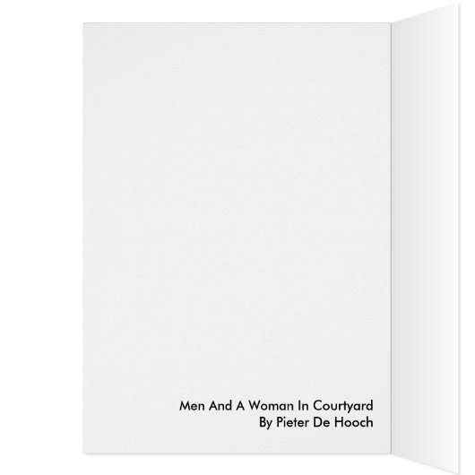 Men And A Woman In Courtyard By Pieter De Hooch (Inside (Left))