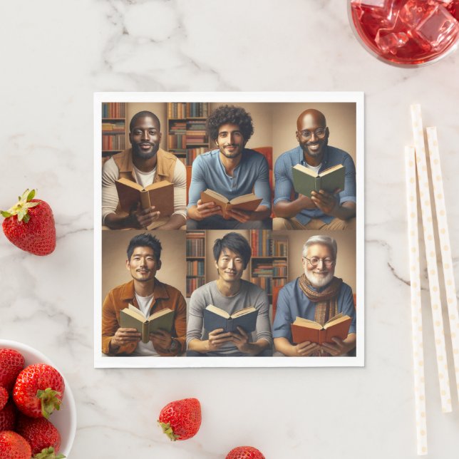 Men and Books Napkins (Insitu)