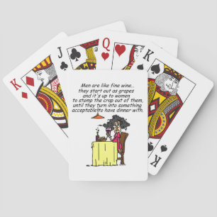 Men and FIne Wine Humor Poker Cards