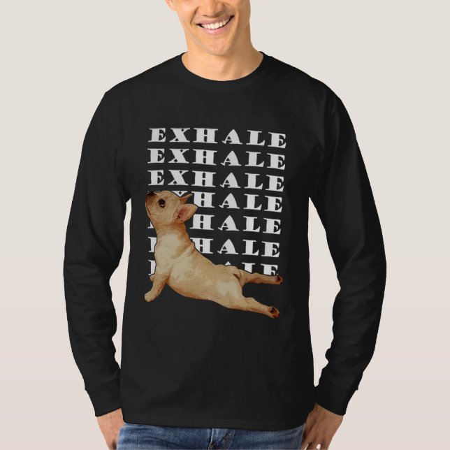 Men And Women French Bulldog Yoga Statue  Joga T-Shirt (Front)