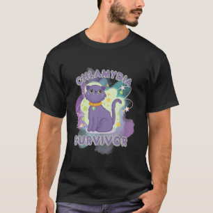 Men and Women Funny Cat Meme Chlamydia Survivor Ad T-Shirt