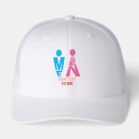 Men and Women Typography Icon Design – Bold Pink &